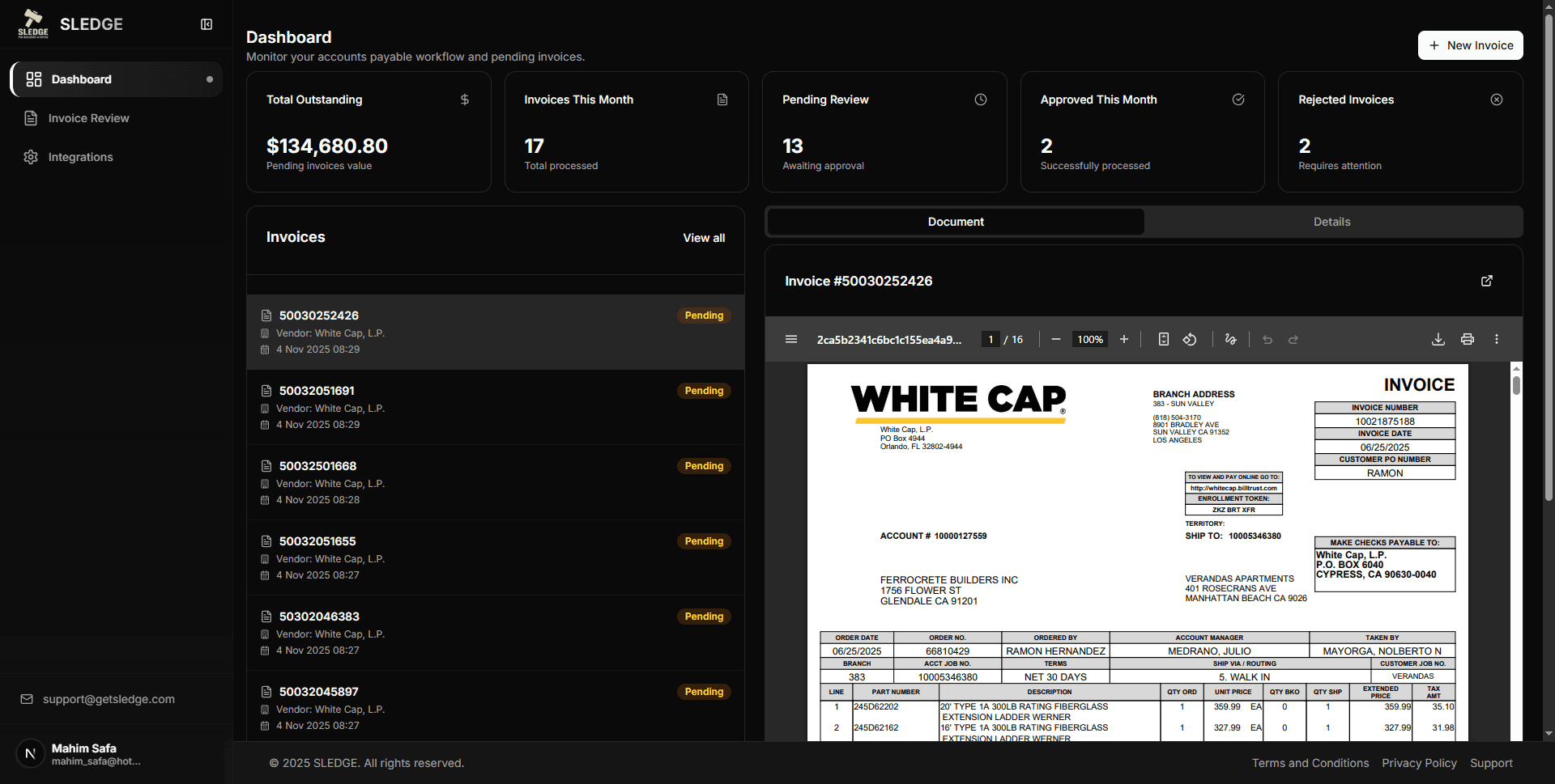 SLEDGE Product Screenshot